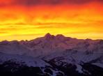  ...die Sonne östlich vom Großglockner im Alpenglühn verschwindet