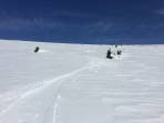 Abfahrt nach Rettenegg auf schmierigen Schnee