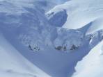 Wind und Schnee gestalten die Alpine Landschaft