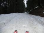 Schneelage am Weg zur Linderhütte