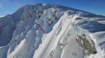 Festenkogel-Flanke, eine der östlichsten alpinen Herausforderungen der Alpen - auch hier kaum Wechten