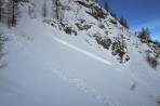 Viele kleinere Schneebrettabgänge der letzten Tage, hier Gsuchmauer N...