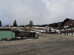 Die Schnee und Sichtverhältnisse am Parkplatz Alpengasthof Sabathy.