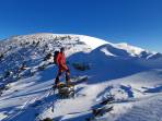 Aufstieg über den Terzer Göller, wenig Schnee und abgeweht